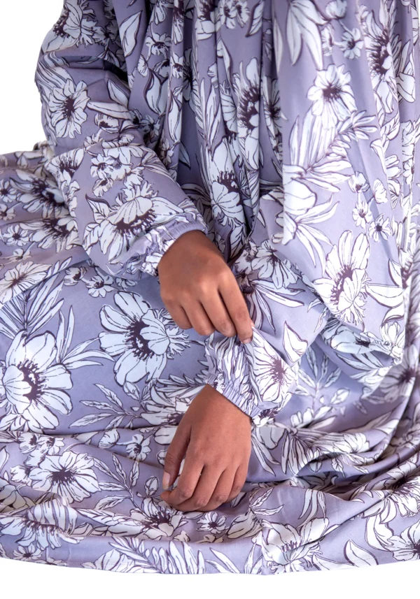 Printed Namaz Chadar  Light Grey - Image 2