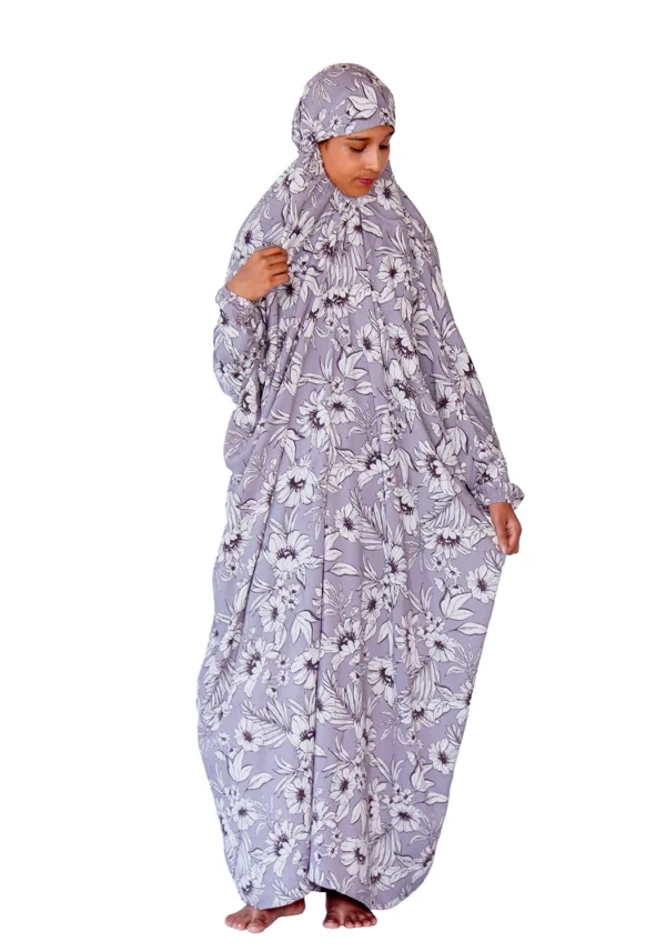 Printed Namaz Chadar  Light Grey