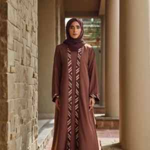 Brown Embroidery Inner Abaya