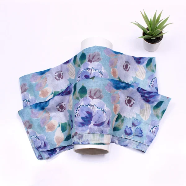Tehsina Lawn Hijab-Light Blue