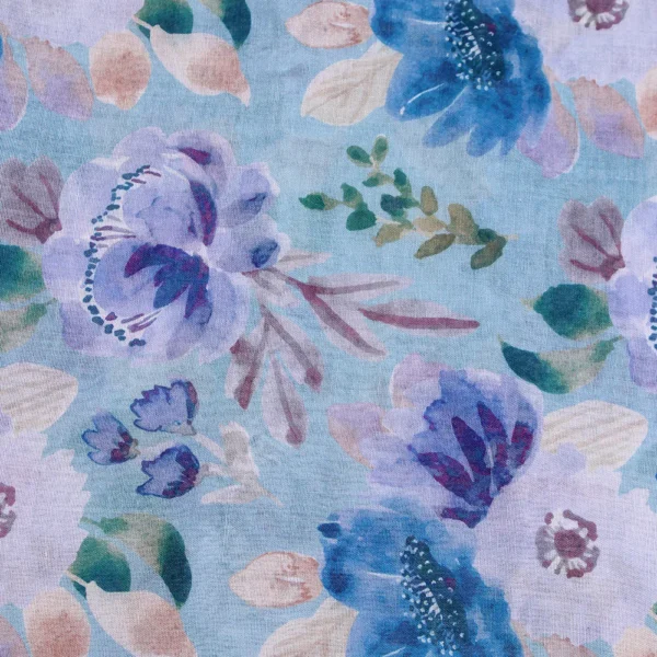 Tehsina Lawn Hijab-Light Blue - Image 2